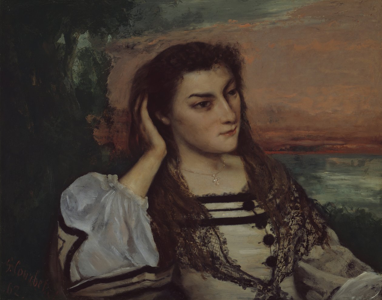 Rêverie Porträt von Gabrielle Borreau von Gustave Courbet