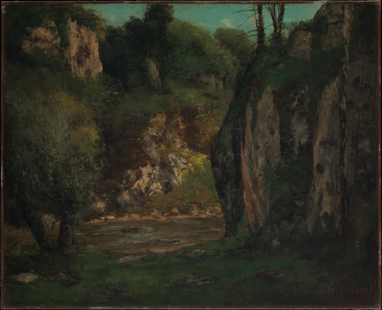 Der verborgene Bach von Gustave Courbet