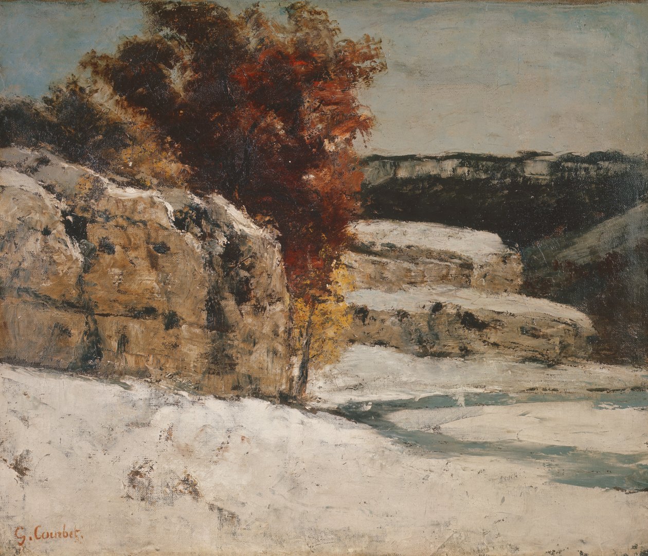 Winterlandschaft, 1865-70 von Gustave Courbet