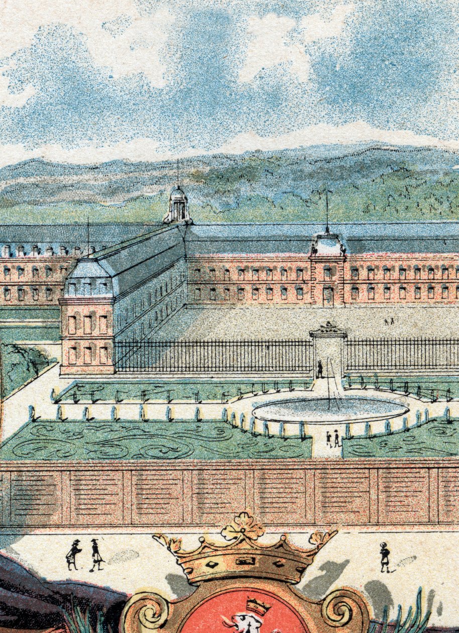 Ansicht des Königshauses von Saint-Cyr, Yvelines von Gustave Demoulin