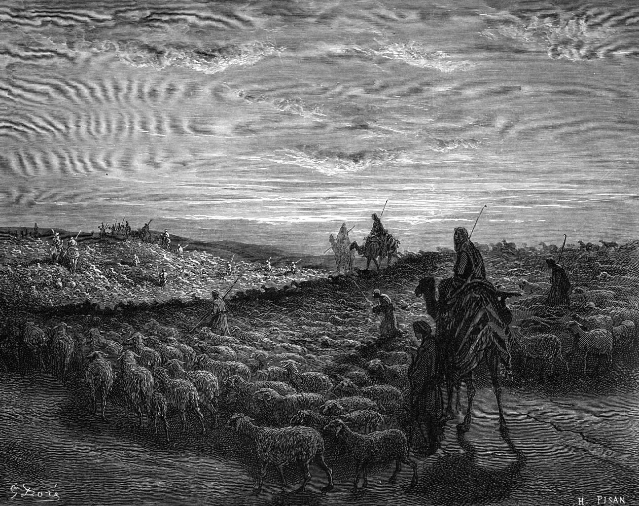 Abram auf seiner Reise nach Kanaan - Bibel von Gustave Dore