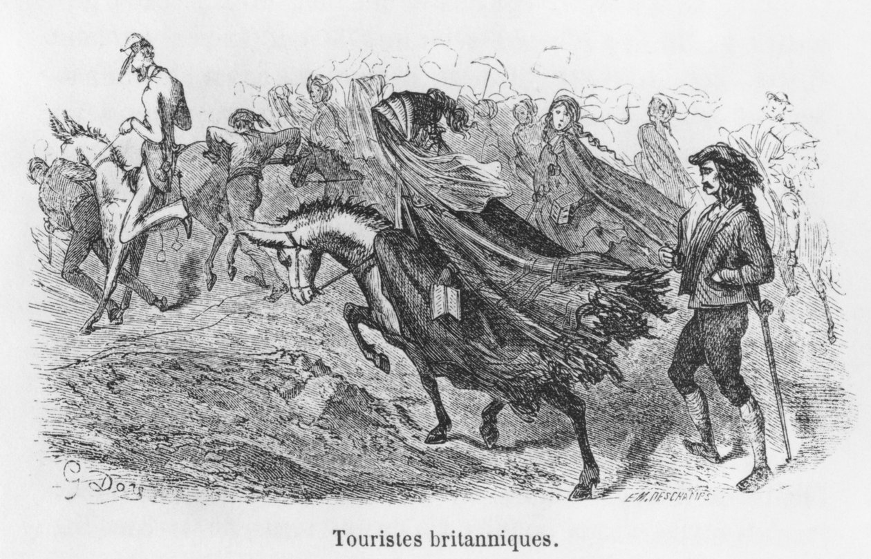 Britische Touristen, Illustration aus 