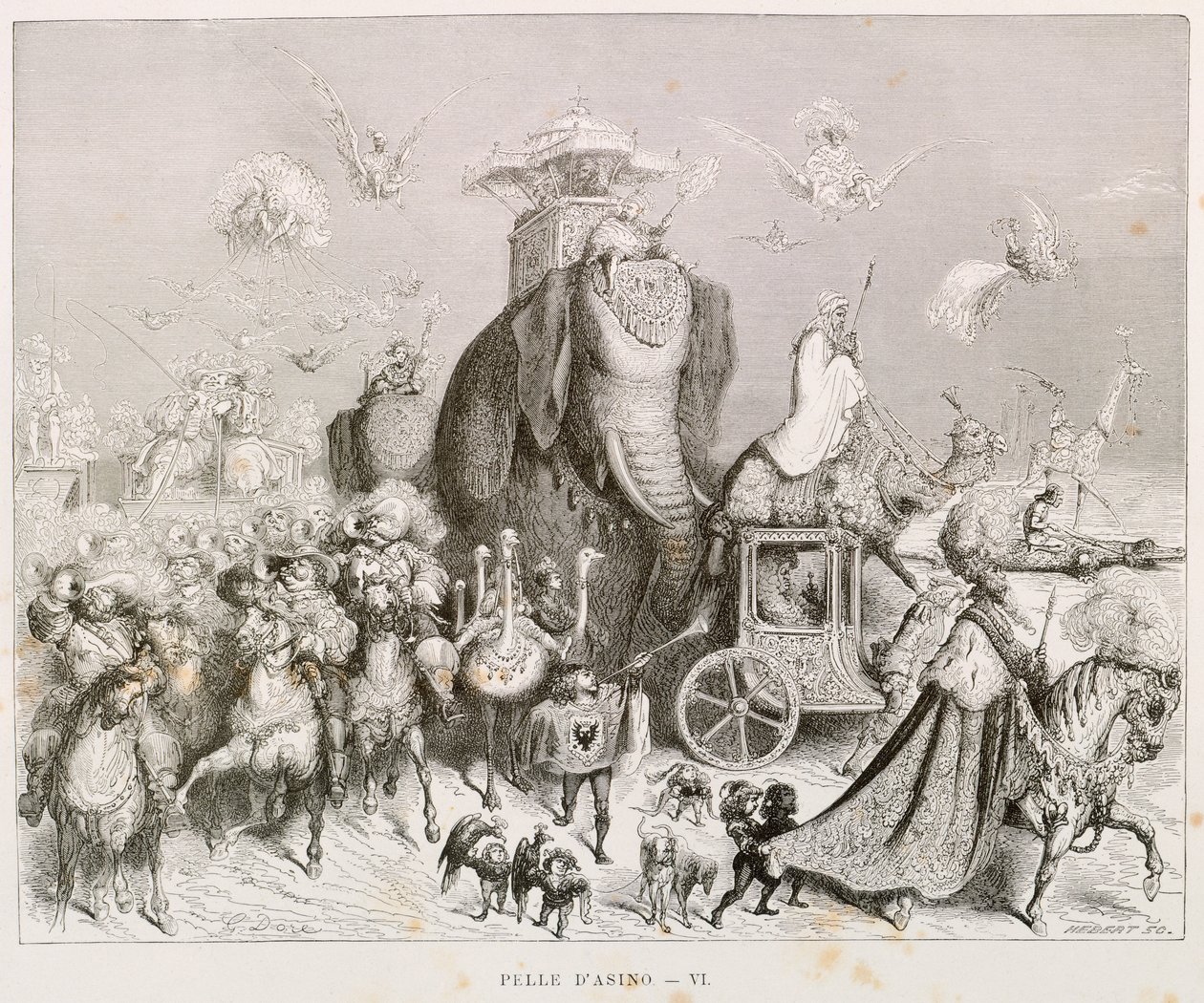 Eselshaut, Illustration für die vollständigen Märchen von Charles Perrault, von Gustave Doré von Gustave Dore