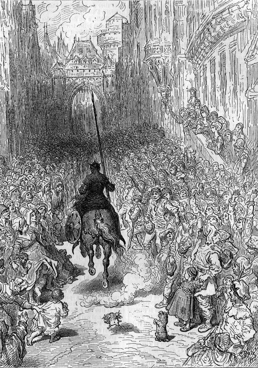 Zeichnung von Gustave Dore (1832-1883) für das Gedicht „Rasender Roland ...