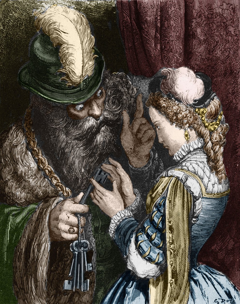 Illustration für "Blaubart" von Charles Perrault, 1893 von Gustave Dore