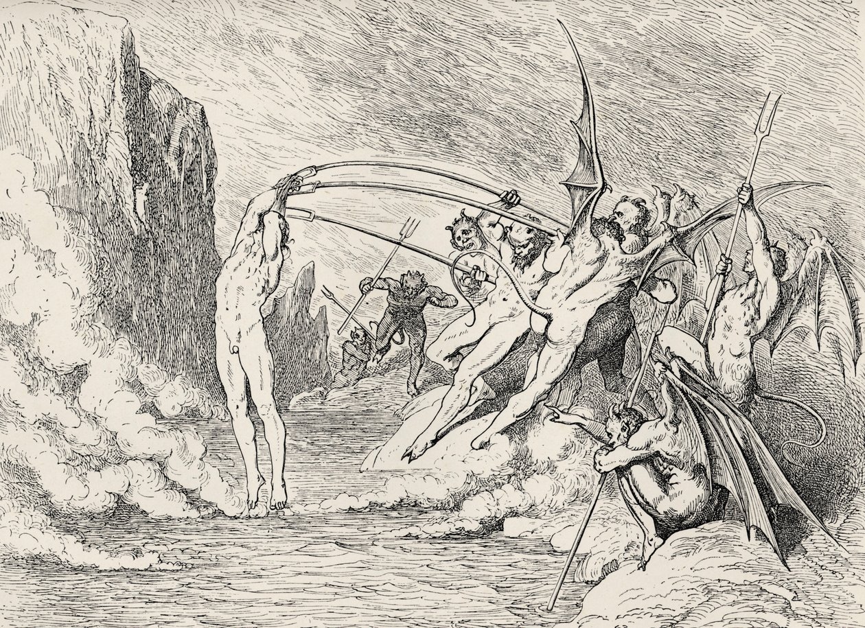 Illustration zur Göttlichen Komödie - Hölle (La Divina Commedia, L