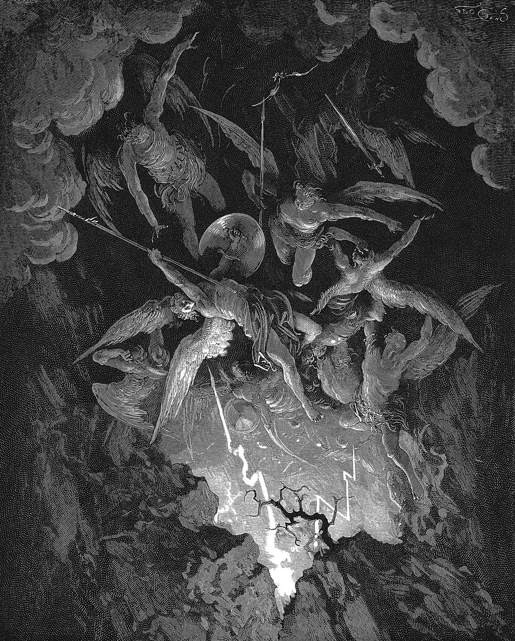 Illustration aus John Miltons Paradise Lost von Gustave Dore