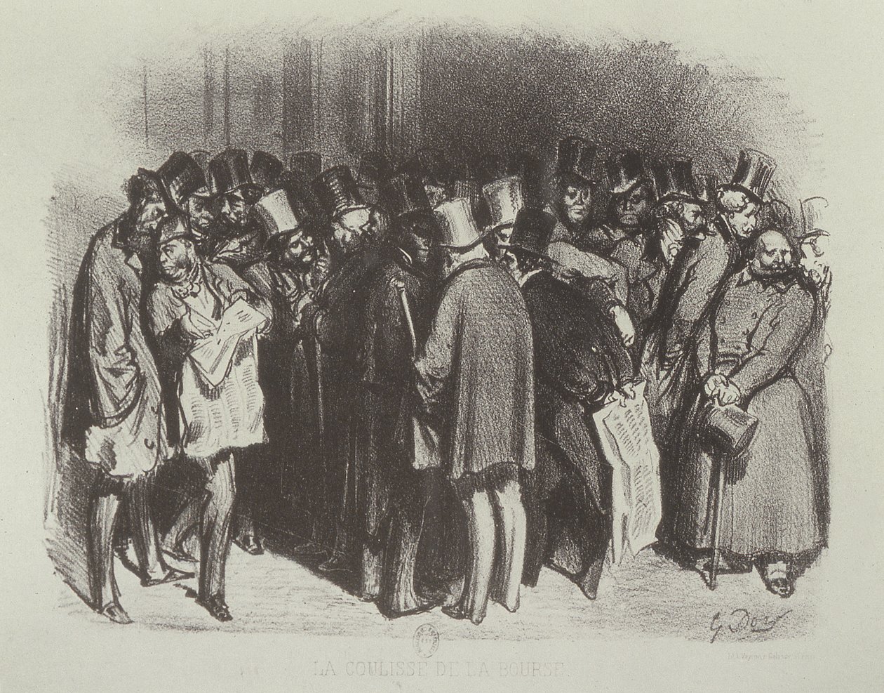Die Kulisse der Börse von Gustave Dore