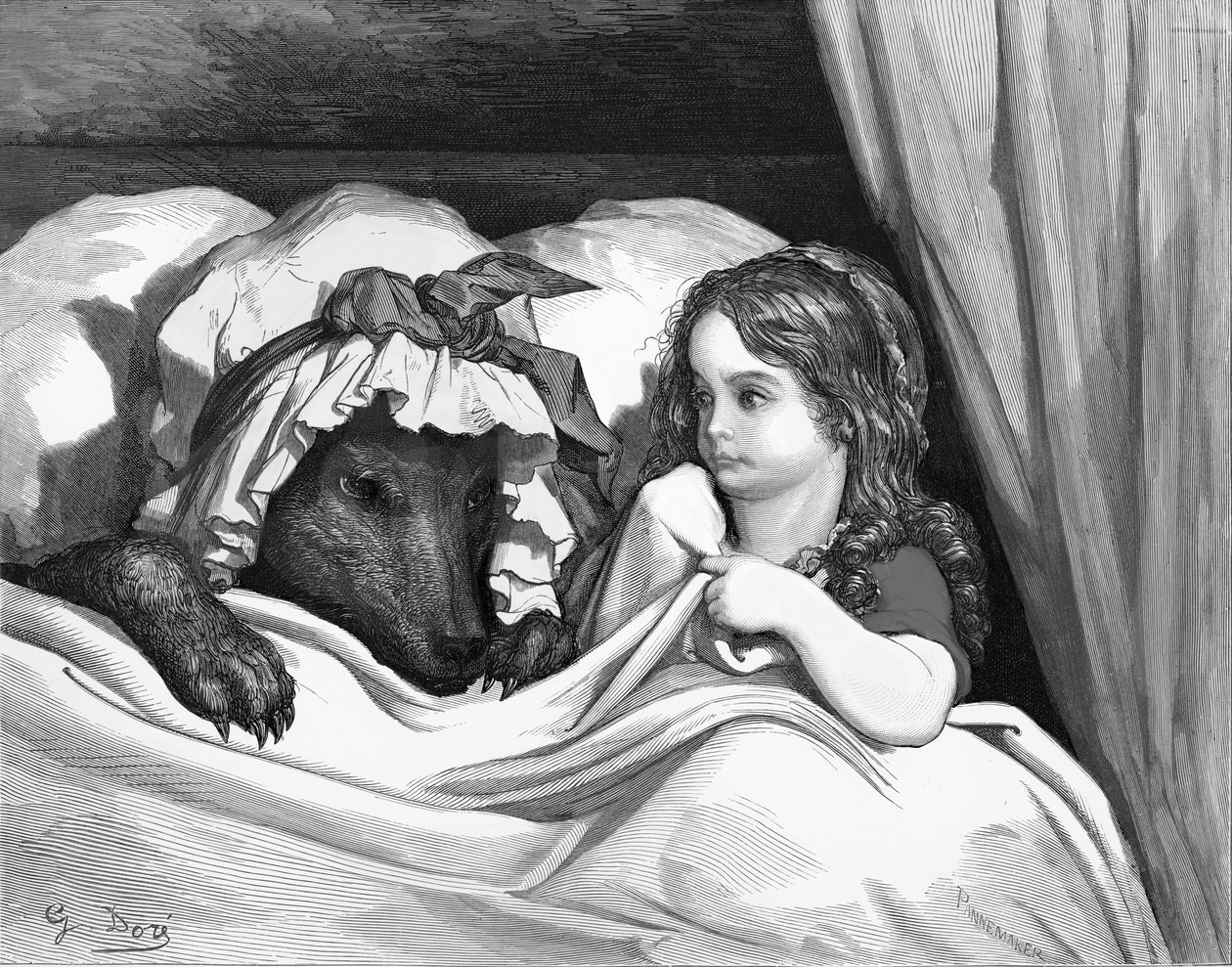 Rotkäppchen, Gravur von Gustave Doré von Gustave Dore