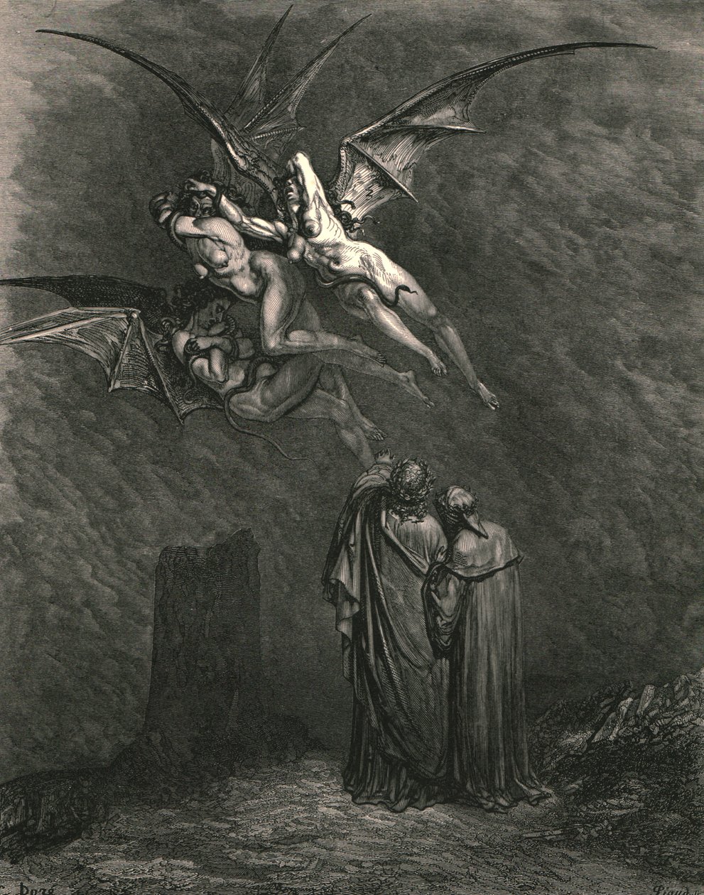 Markiere jede schreckliche Erynnis, ca. 1890 von Gustave Dore