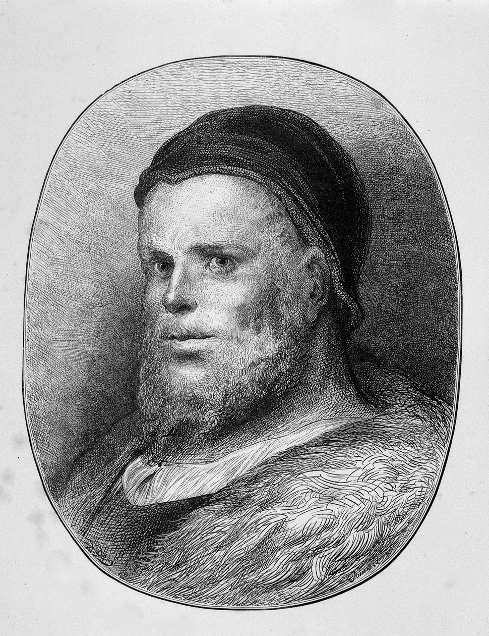 Porträt des jungen Rabelais - Gravur von Gustave Doré von Gustave Dore
