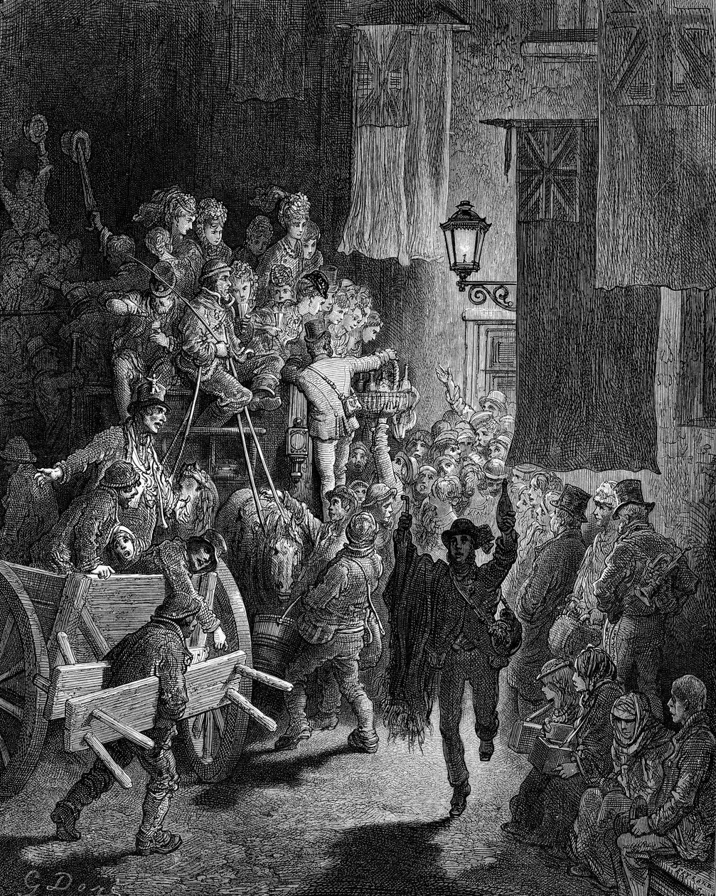 Das Derby - Heimkehr von Gustave Doré von Gustave Dore