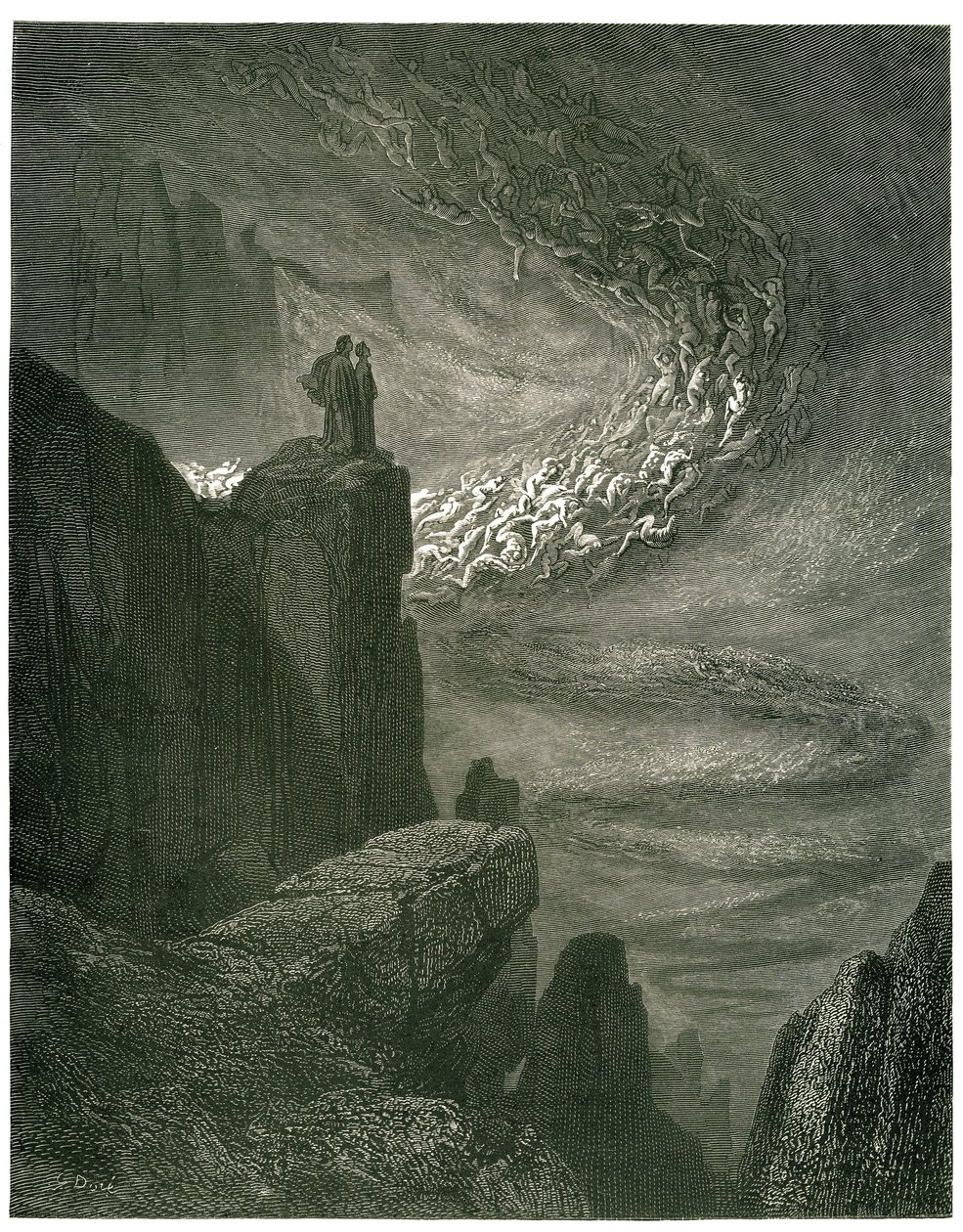 Die Hölle von Dante Alighieri (Die Göttliche Komödie) illustriert von Gustave Doré. Französische Ausgabe von 1861 von Gustave Dore