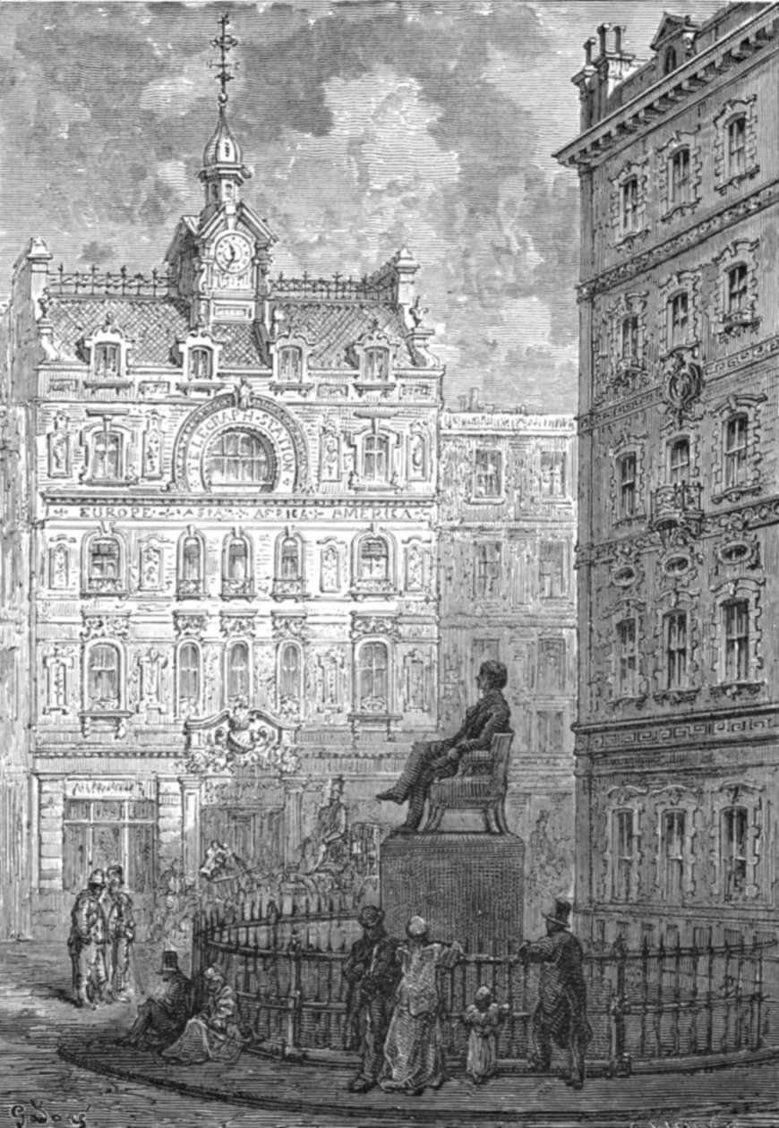 Das Denkmal für George Peabody, 1872 von Gustave Dore