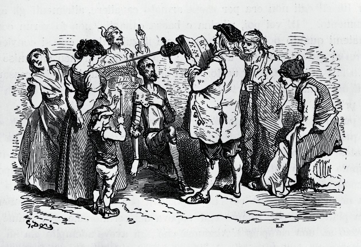 Die Einweihung von Don Quixote, illustriert von Gustave Doré von Gustave Dore