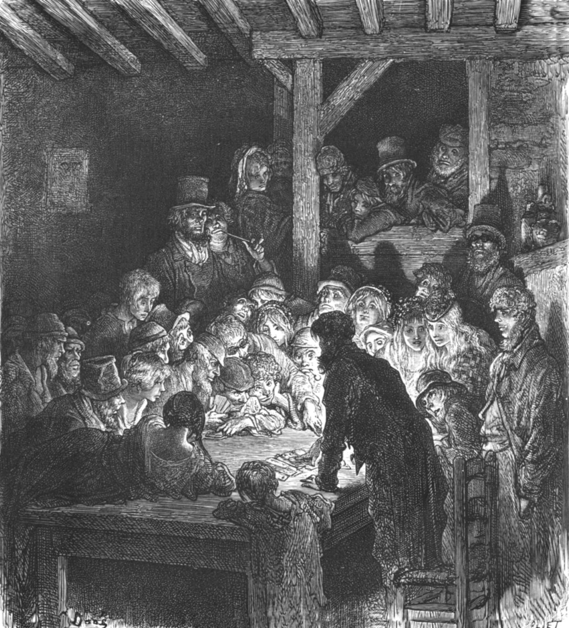 Diebe beim Glücksspiel, 1872 von Gustave Dore