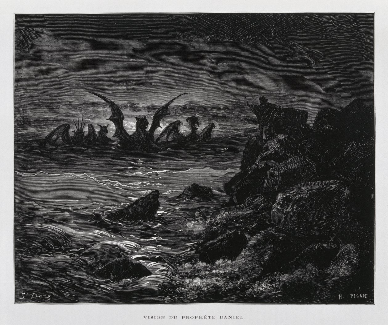 Vision des Propheten Daniel, Illustration aus der Dore-Bibel von Gustave Dore