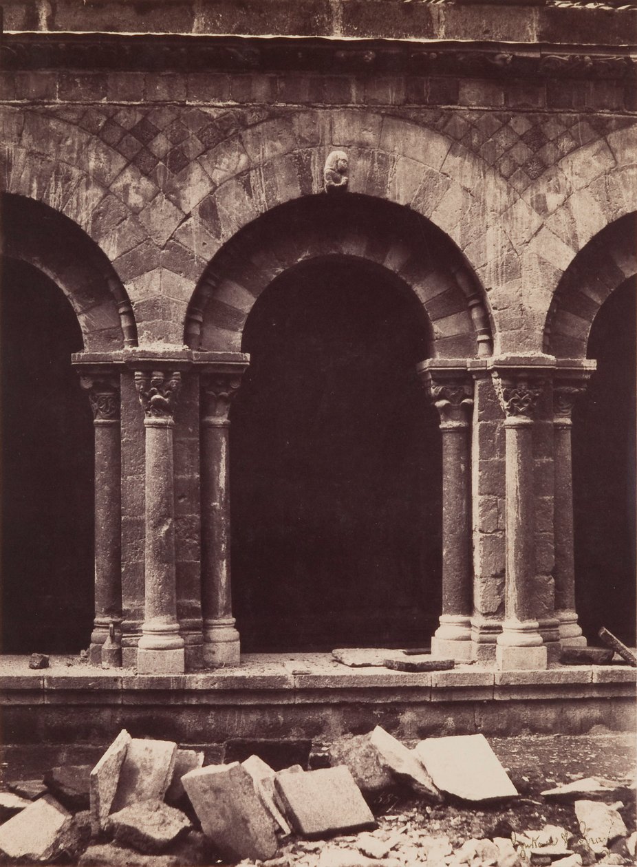 Kathedrale von Notre-Dame, Detail des Kreuzgangs, Le Puy von Gustave Le Gray