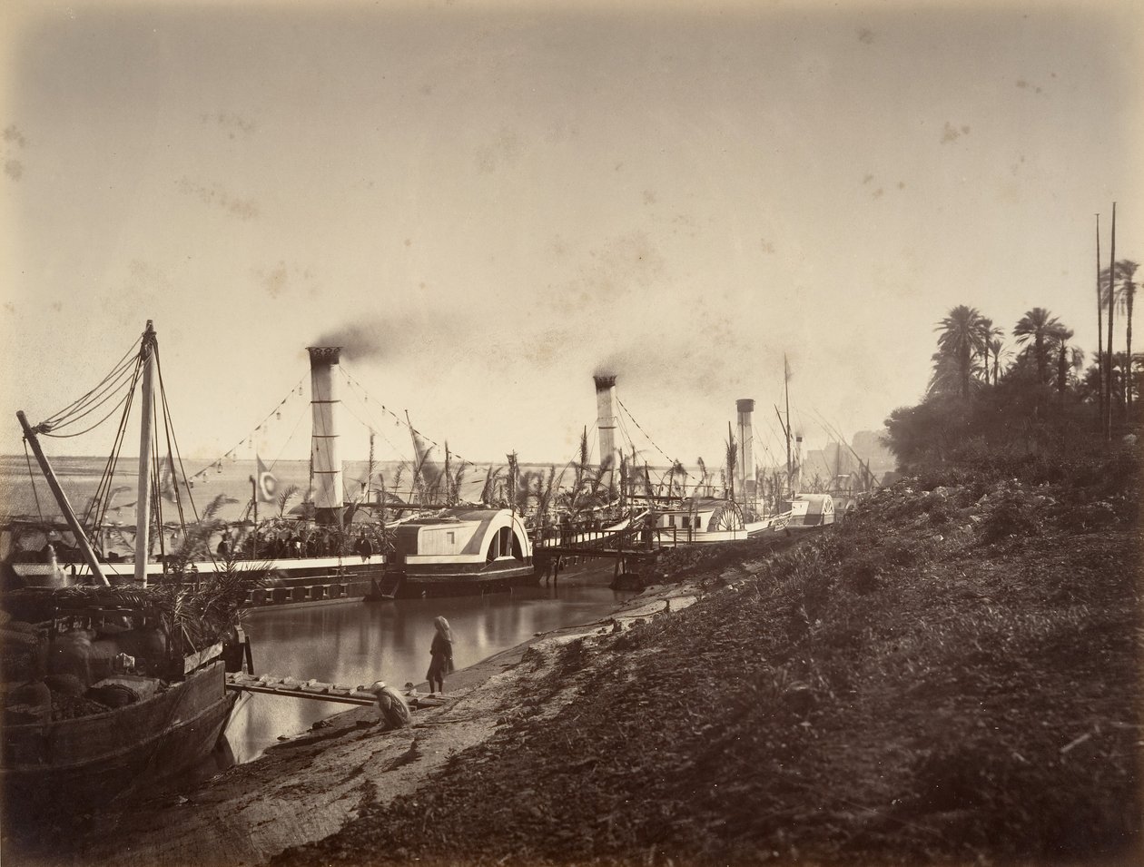 Fête de S. A. Ismaïl Pacha an Bord der Boote von LL. A A. den Prinzen, Januar 1867, 1867 von Gustave Le Gray