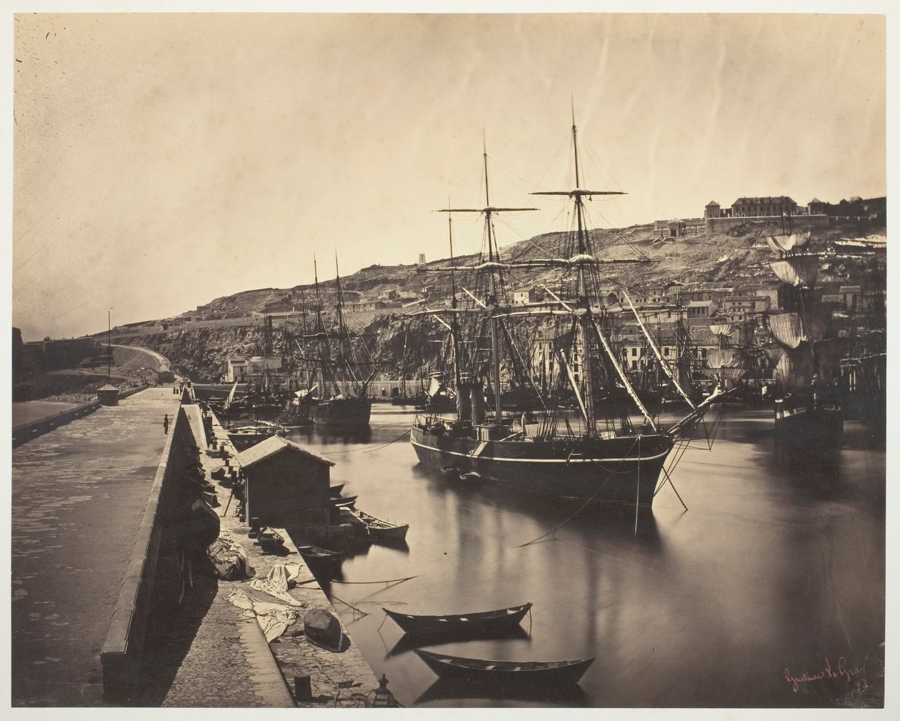 Der Hafen und die Stadt Sète-Mittelmeer von Gustave Le Gray