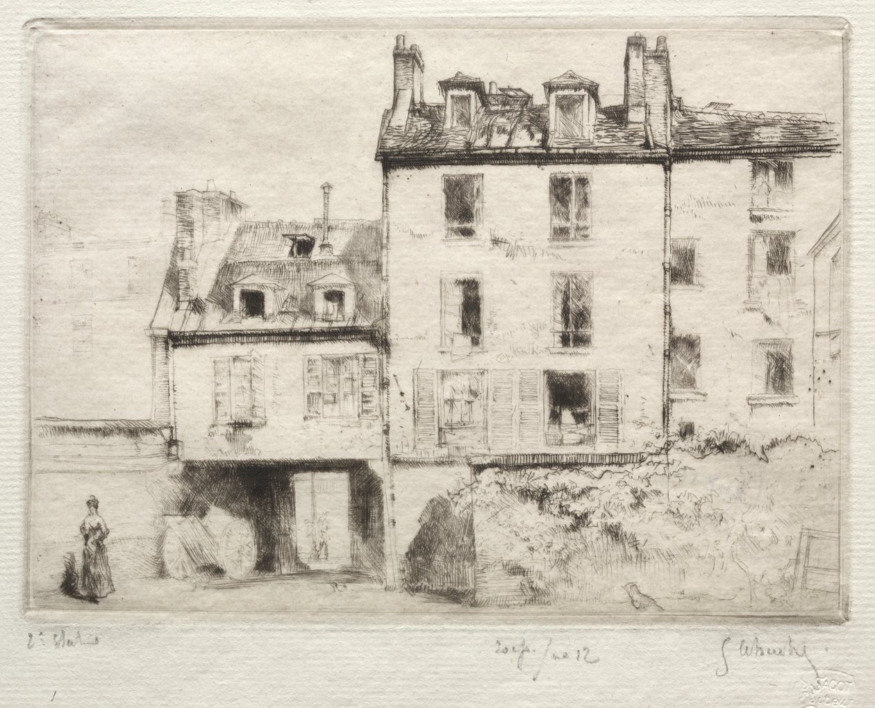 Die Rue Lacépède: der Hof des Schmieds Cottens von Gustave Leheutre