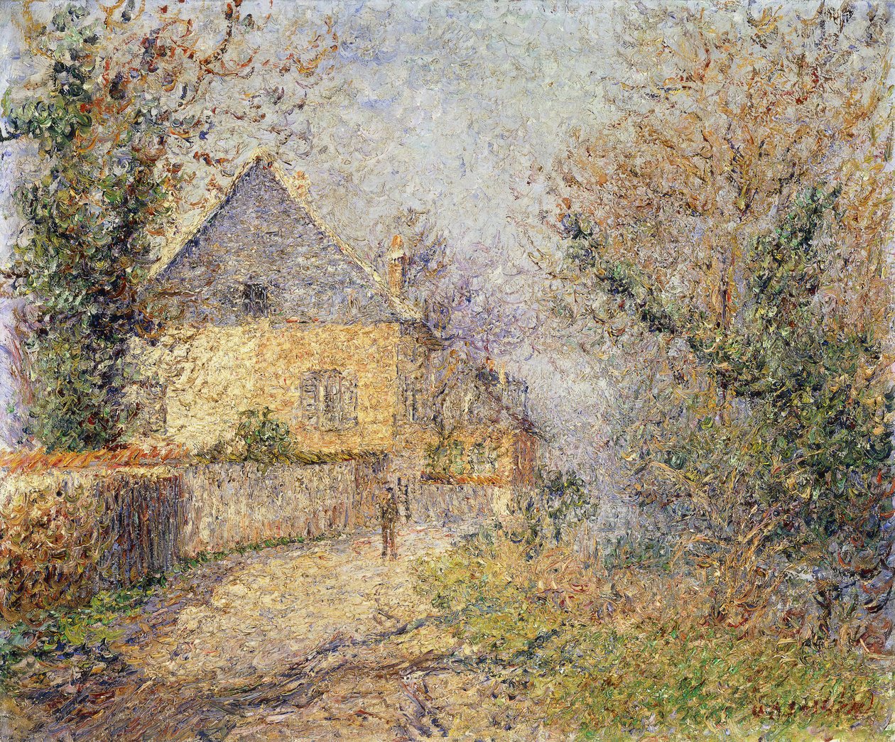 Häuser am Ufer der Eure, Louviers, 1902 von Gustave Loiseau