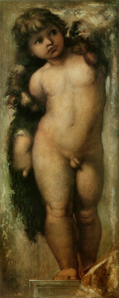 Putto nach Raphael. Kopie des Putto von Raphael, von der Akademie von Saint-Luc, in Rom. von Gustave Moreau