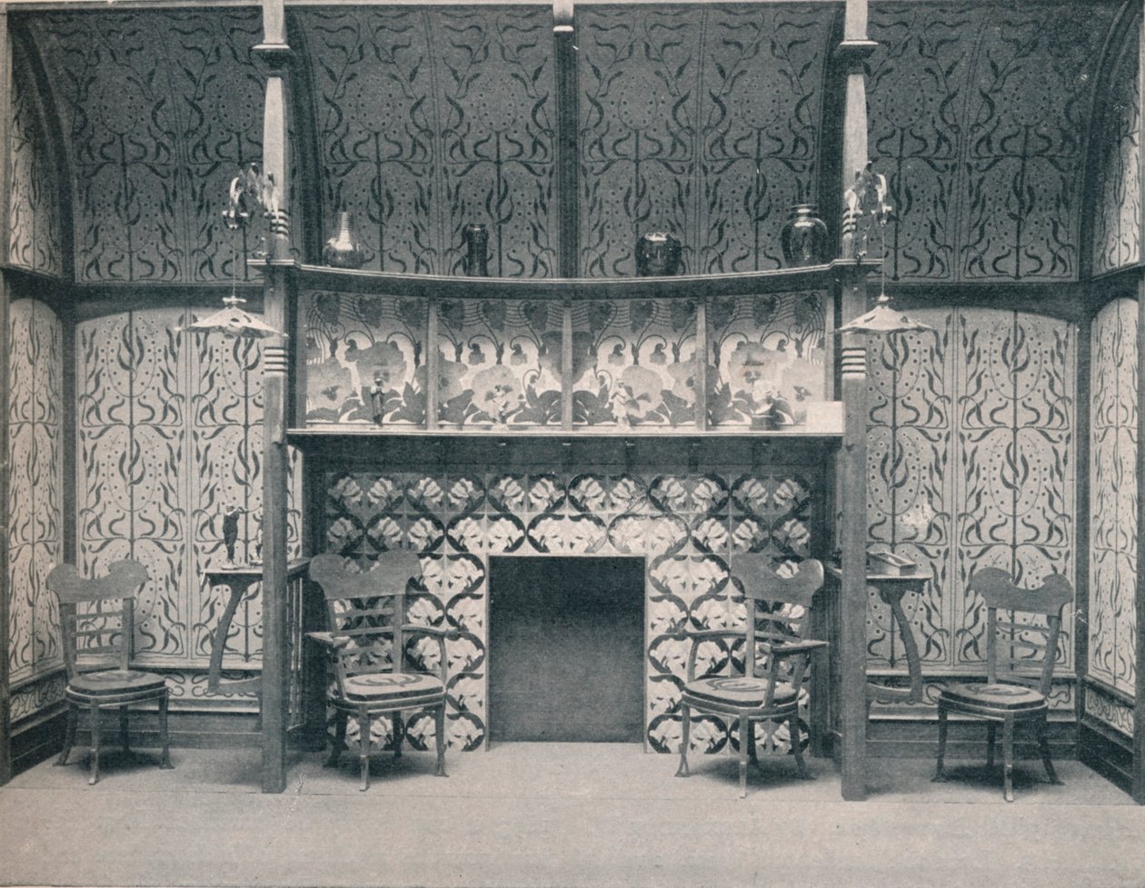 Ingle-Nook entworfen von G. Serruier, 1898 von Gustave Serrurier Bovy