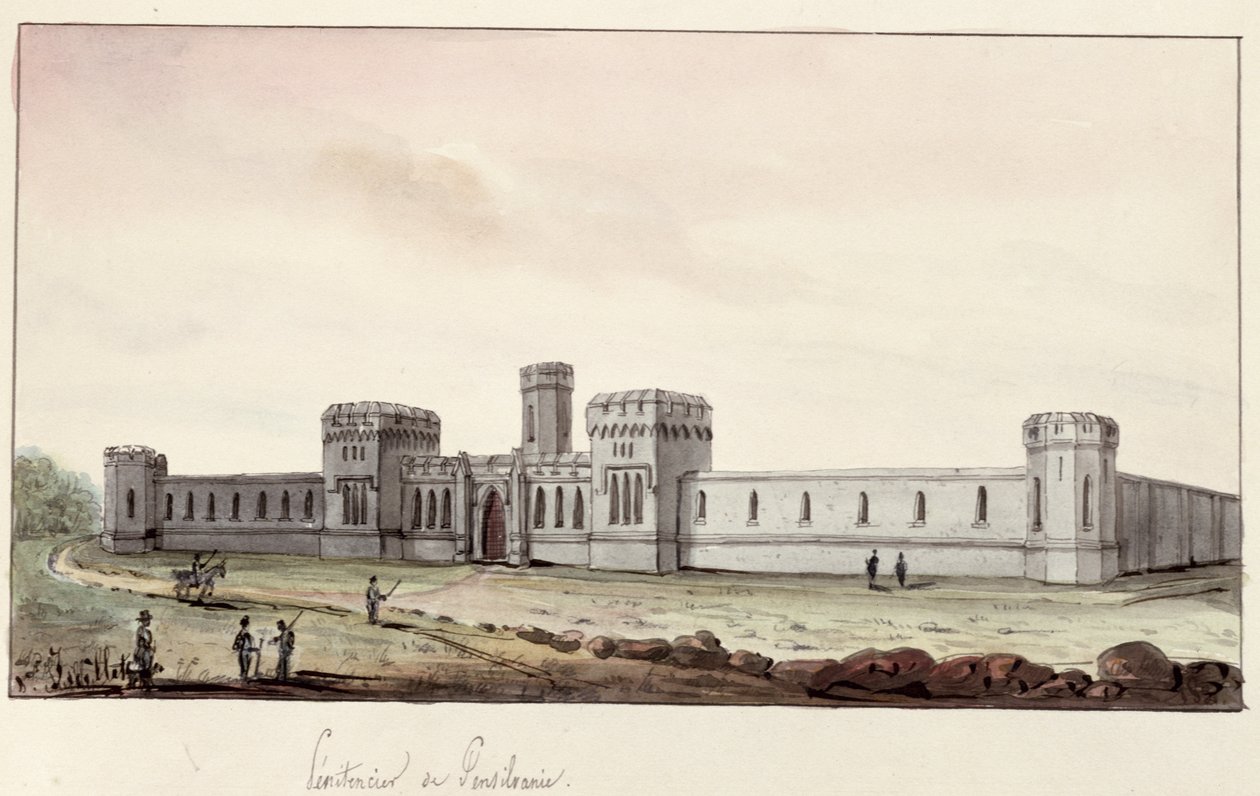 Gefängnis in Pennsylvania, 1831 von Gustave de Beaumont