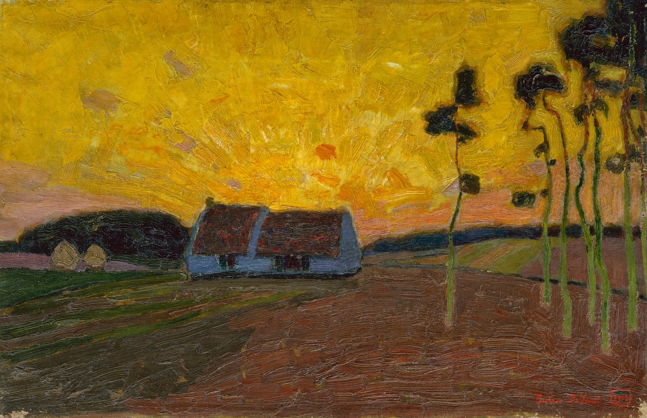 Landschaft in Sint-Martens-Latem von Gustave de Smet