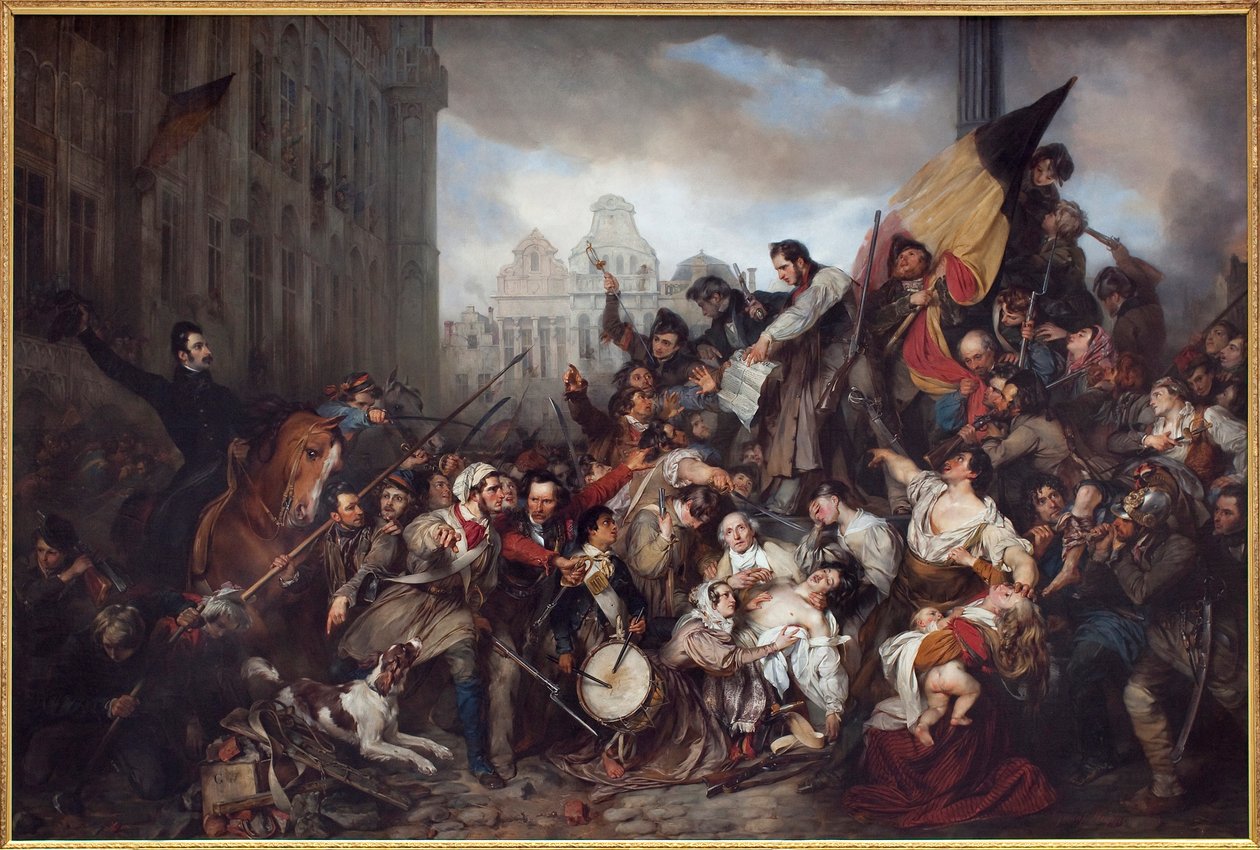 Die belgische Revolution von 1830, 1835 von Gustave Wappers
