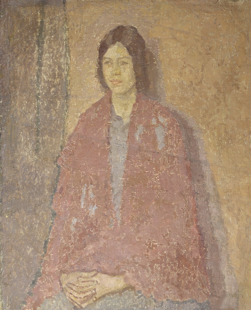 Junge Frau in einem roten Schal, ca. 1912 von Gwen John