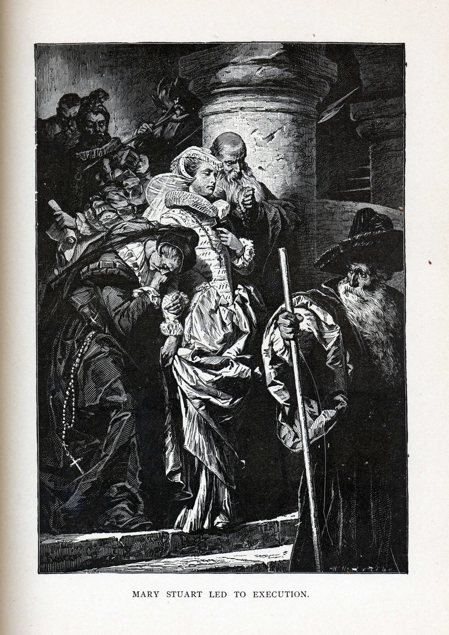 Maria Stuart wird zur Hinrichtung geführt, 1882 von Gyula Benczúr
