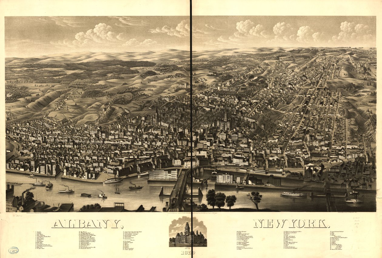 Albany, New York 1879 von H.H. Rowley and Co.; Beck and Pauli
