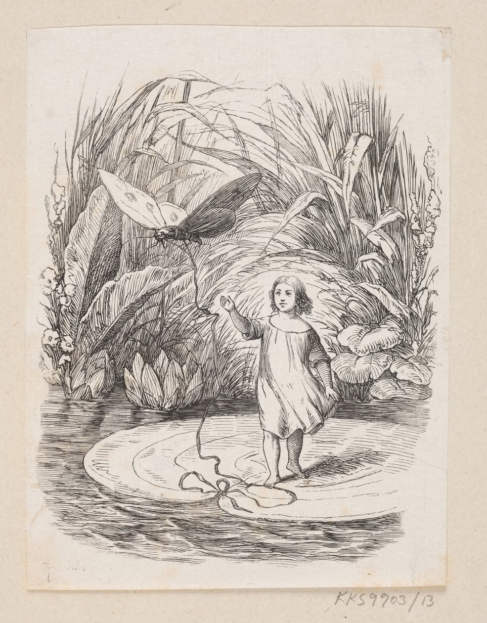 Illustration zu "Däumelinchen" in H.C. Andersen, "Märchen und Geschichten", Band 1 von H.P. Hansen