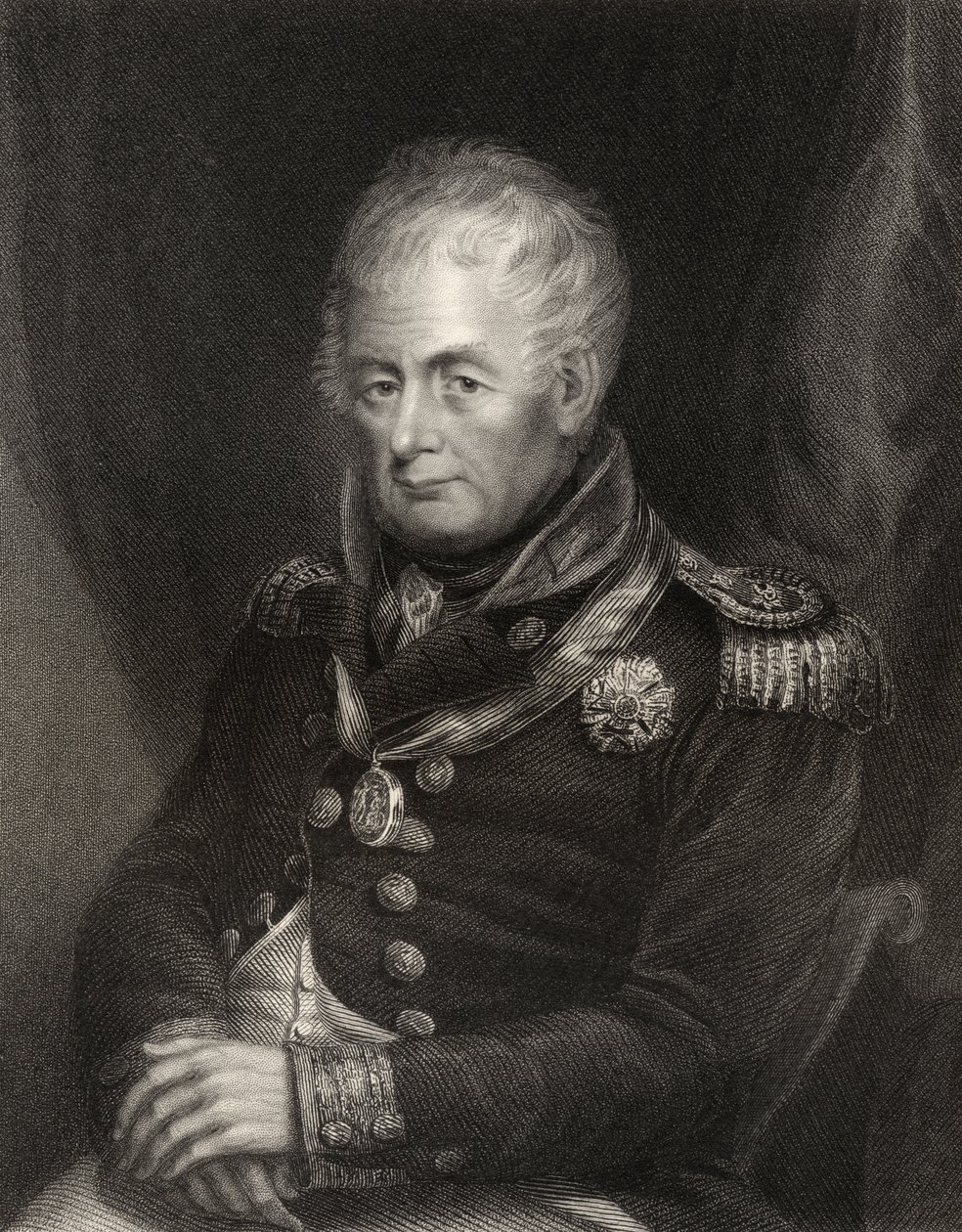 Admiral William Carnegie, graviert von Henry Cook, aus 'National ...