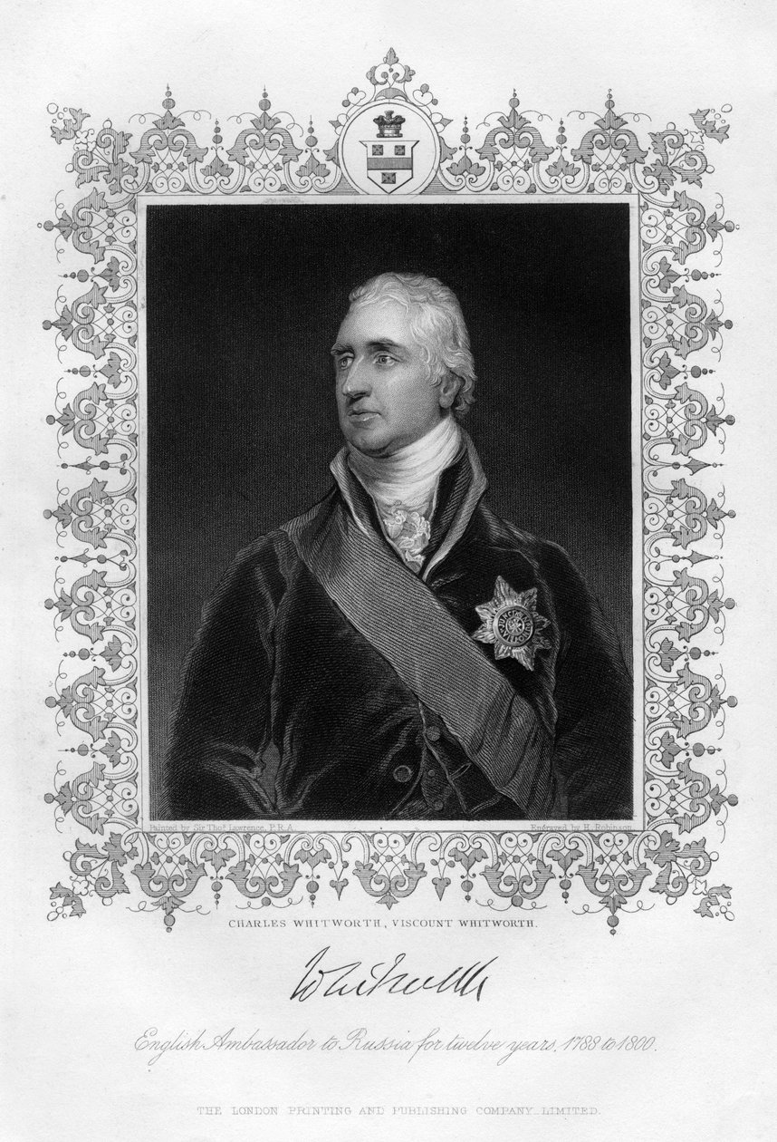 Charles Whitworth, Viscount Whitworth, 19. Jahrhundert von H. Robinson