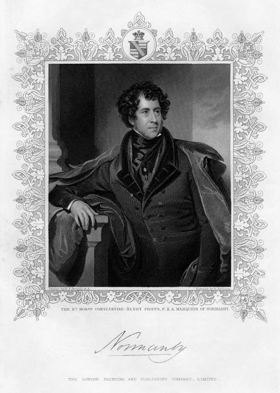 Constantine Henry Phipps, Marquess of Normandy, 19. Jahrhundert von H. Robinson