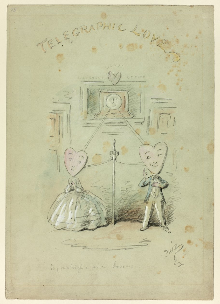 Telegraphische Liebe von Hablot Knight Browne
