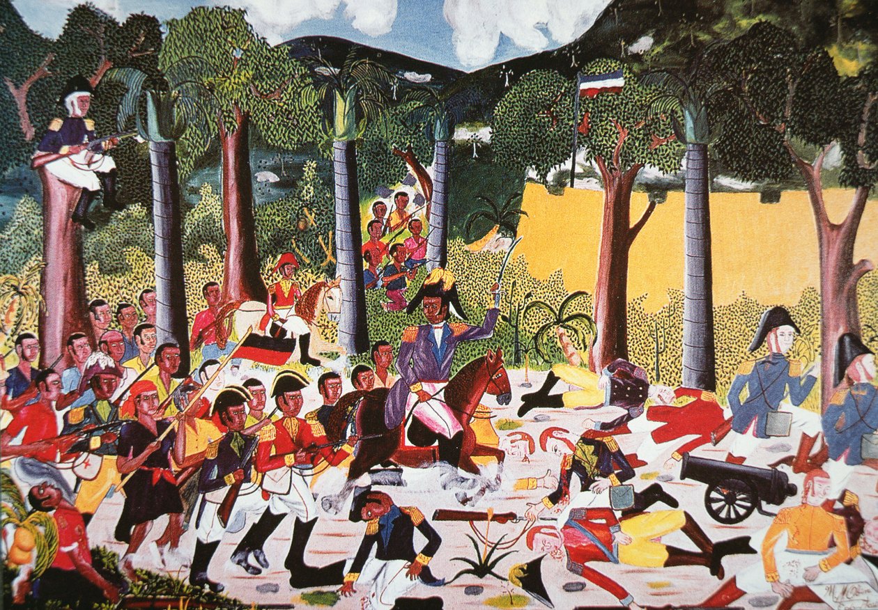 Haitianer unter Jean Jacques Dessalines besiegen Napoleons Truppen von Haitian School