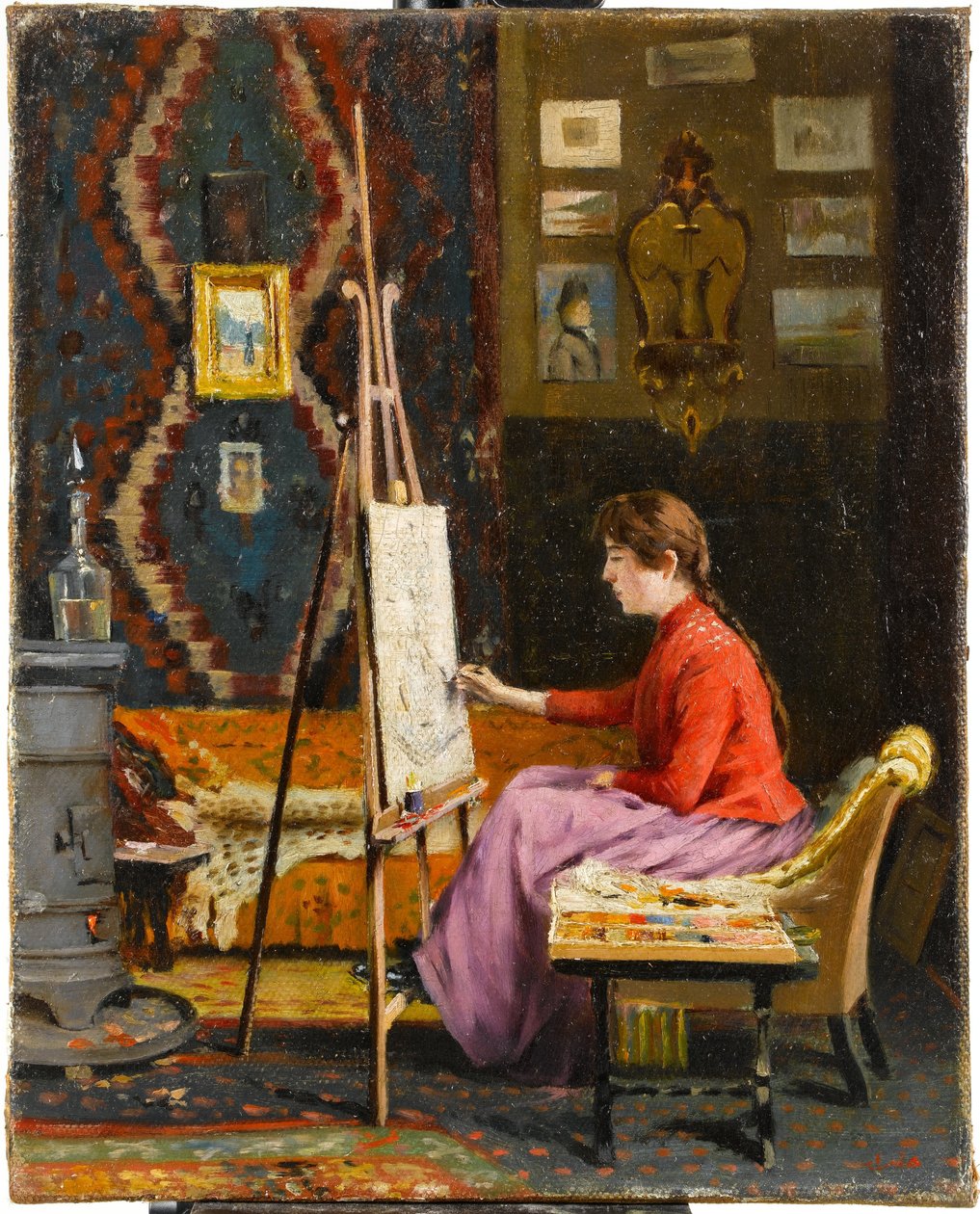 Malerin und ihr Atelier von Halil Pasha