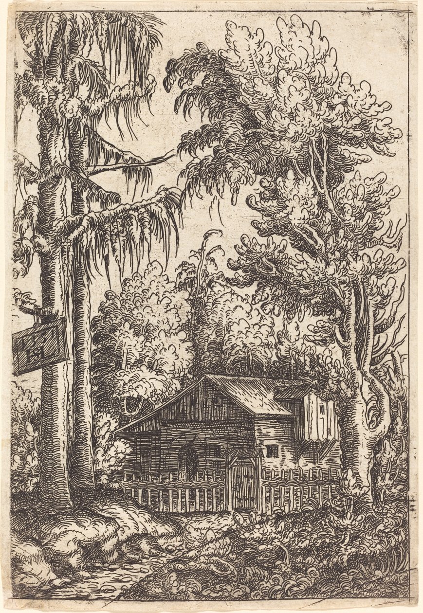 Landschaft mit Blick auf das Bauernhaus von Hanns Lautensack