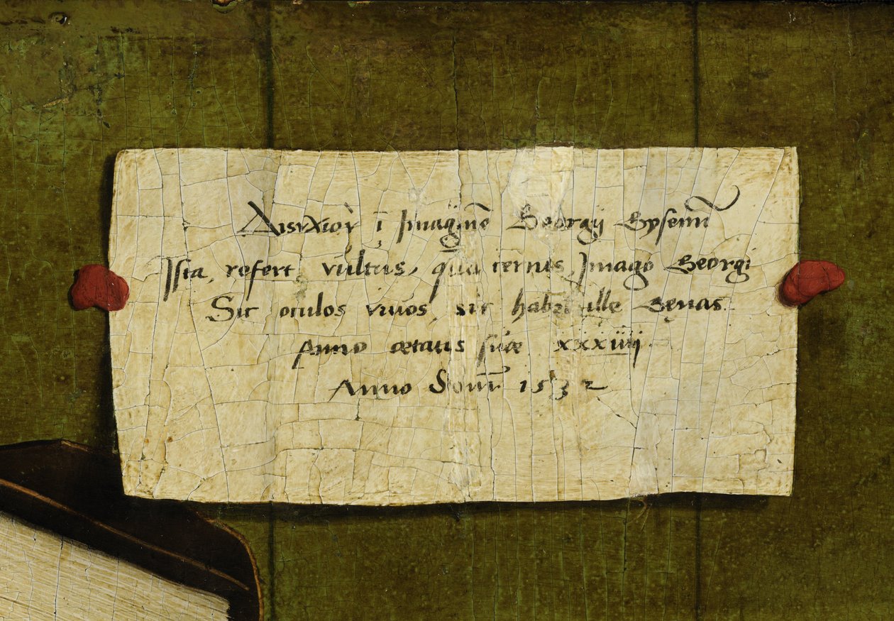 Detail des Porträts des Kaufmanns Georg Gisze (Detail) von Hans Holbein der Jüngere