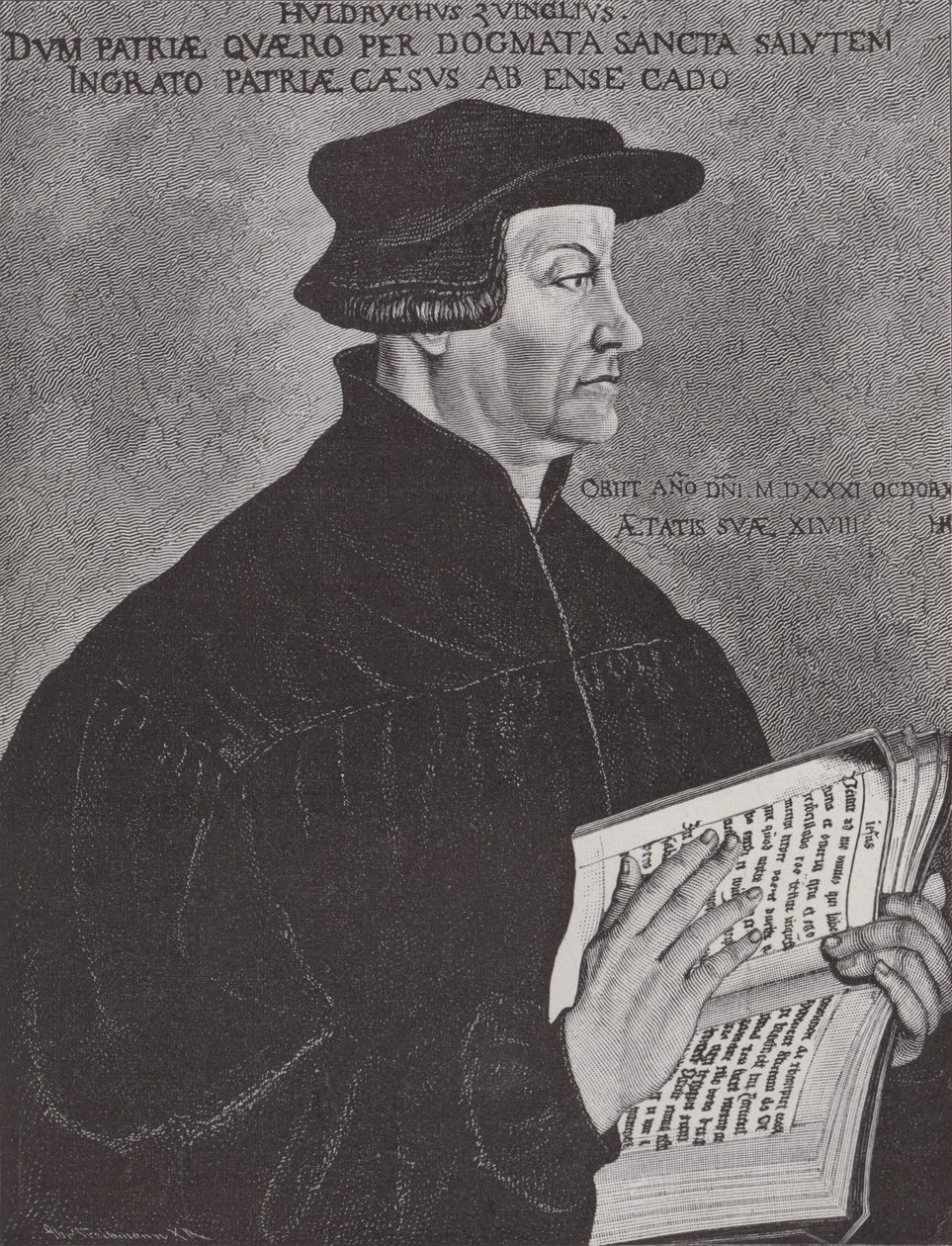 Huldrych Zwingli, Führer der Reformation in der Schweiz von Hans (after) Asper