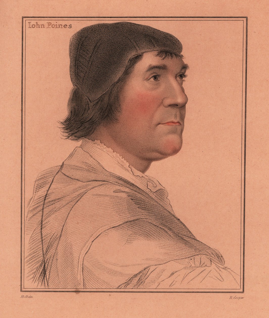 John Poyntz, englischer Höfling und Politiker, 1812 (Gravur) von Hans (after) Holbein the Younger