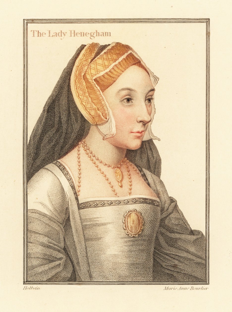 Mary Shelton, Lady Heveningham (1812) (Gravur) von Hans (after) Holbein the Younger