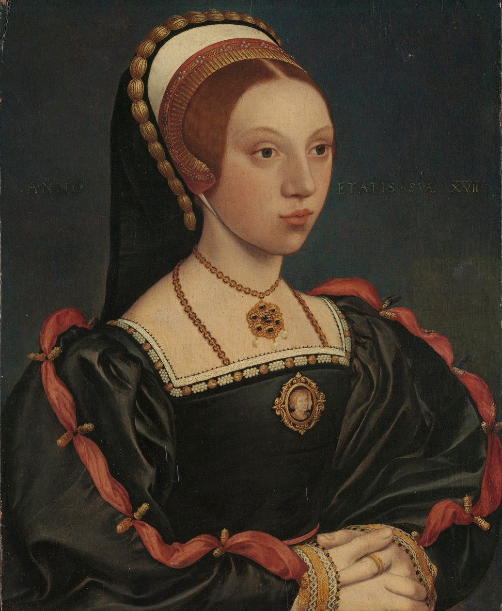 Porträt einer jungen Frau, um 1540-45 von Hans (attr. to) Holbein the Younger