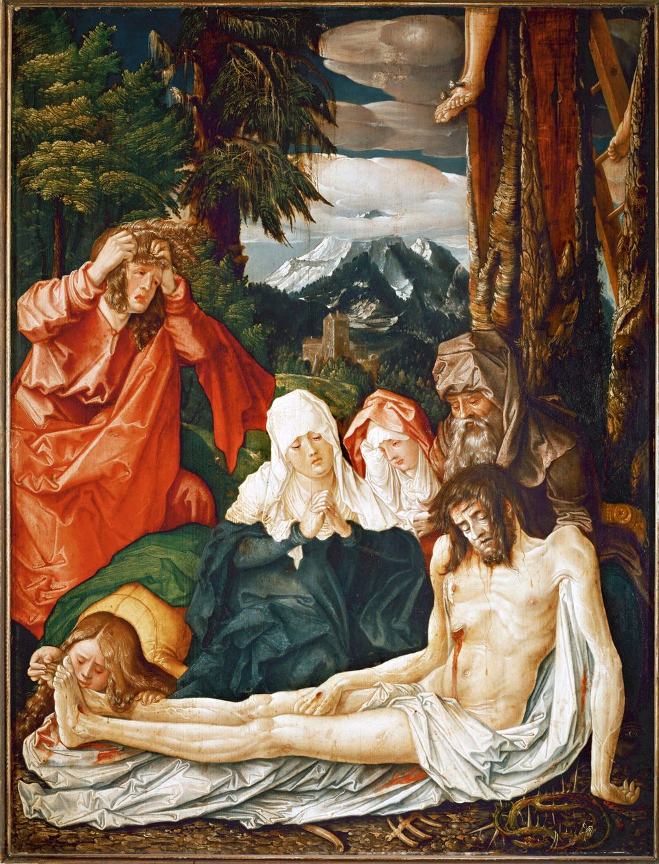Die Trauer um Christus, Heilige Maria und Salome von Hans Baldung Grien