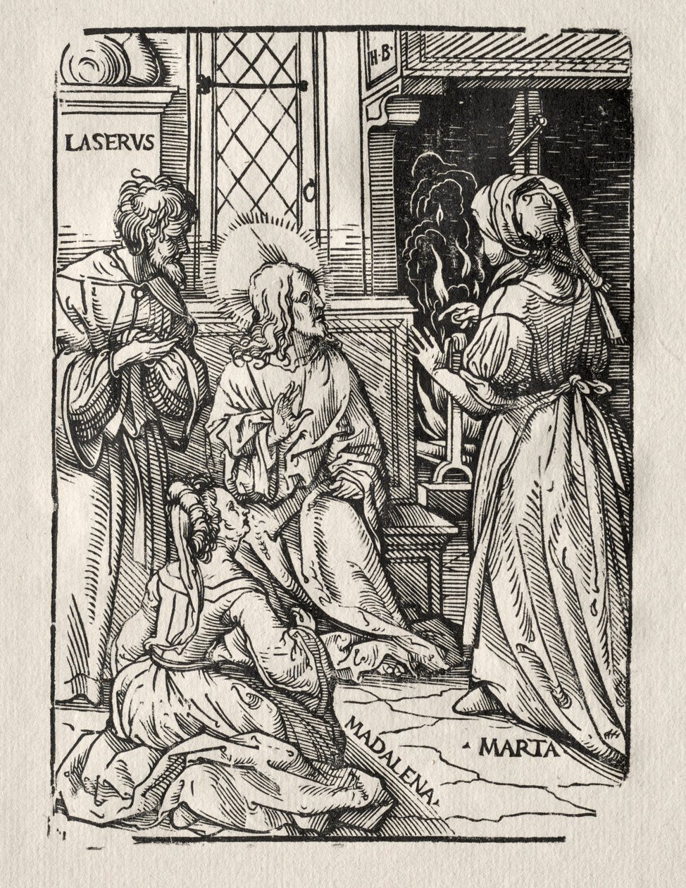 Christus im Haus des Lazarus, 1510 von Hans Burgkmair