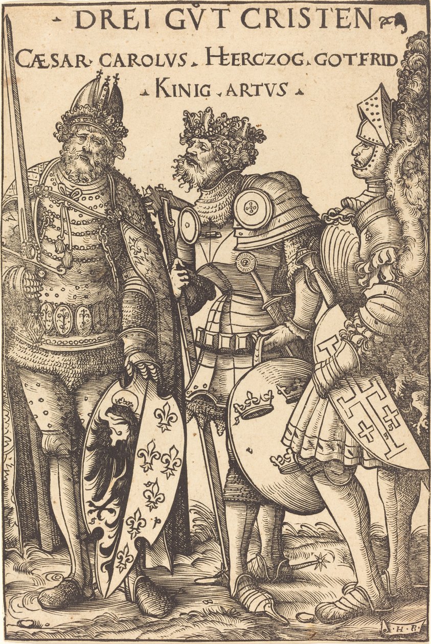 Karl der Große, Arthur und Gottfried von Hans Burgkmair I